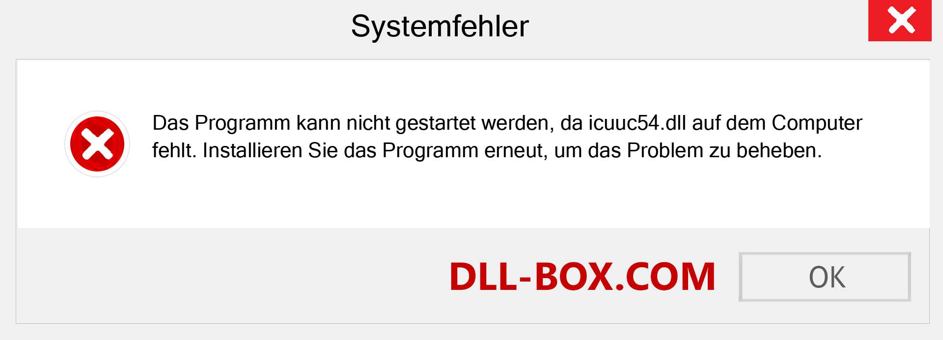 icuuc54.dll-Datei fehlt?. Download für Windows 7, 8, 10 - Fix icuuc54 dll Missing Error unter Windows, Fotos, Bildern