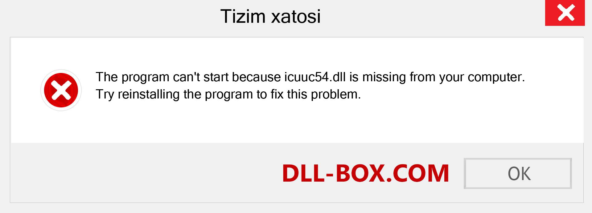 icuuc54.dll fayli yo'qolganmi?. Windows 7, 8, 10 uchun yuklab olish - Windowsda icuuc54 dll etishmayotgan xatoni tuzating, rasmlar, rasmlar